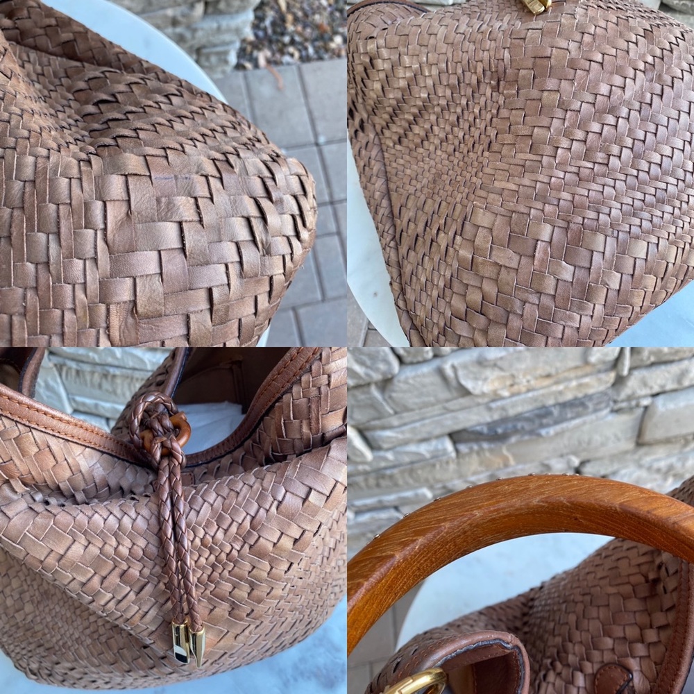 SOLD Salvatore Ferragamo Woven Leather Large Ceyla Gracy Hobo - Picture 8 of 15